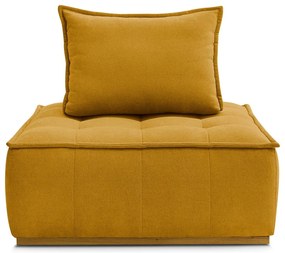 Кресло от прежда с примки от букле в цвят горчица Elisa – Bobochic Paris