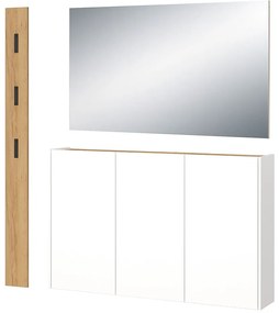 Комплект за коридор от декор от дъб в бял и естествен цвят Libbiano – Germania