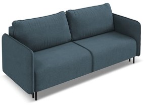 Син разтегателен диван с място за съхранение 226 cm Luana – Makamii