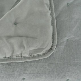 Сиво-зелено капитонирано покривало за легло 230x280 cm – Ixia