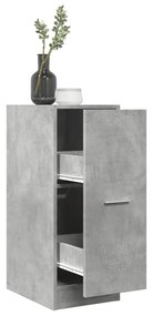855154 vidaXL Шкаф органайзeр, бетонно сив, 30x41x77,5 см, инженерно дърво