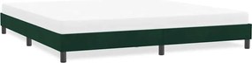 4101418 vidaXL Рамка за легло без матрак Тъмнозелено 180x220 cm Кадифе