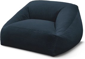 Тъмносин пуф от изкуствен косъм Lilibet – Bobochic Paris