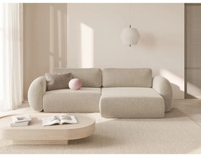 Бежов шенилов сгъваем/с място за съхранение ъглов диван Tonale – Cosmopolitan Design