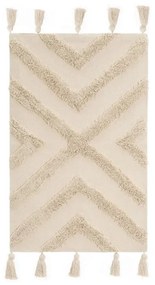 Кремав памучен килим подходящ за пране 50x80 cm – Casa Selección