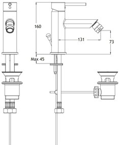 Смесител за биде Eurorama Tonda