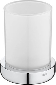 Поставка и чаша, A817022001, Roca, метал+стъкло, хром, 8.7х8.7х11.2см