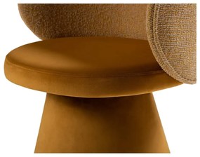 Кадифено кресло в цвят горчица Inez – Micadoni