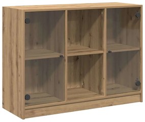 3318725 vidaXL Сайдборд, дъб артизан, 102x37x75,5 см, инженерно дърво