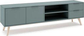 Маса за телевизор сиво-зелена 180x53x40 cm Pisco – Marckeric