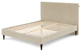 Бежово тапицирано двойно легло с решетка 180x200 cm Vivara - Bobochic Paris
