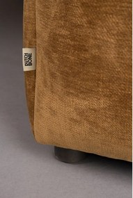 Кафяв кадифен модулен диван 364 cm Hackman – Dutchbone