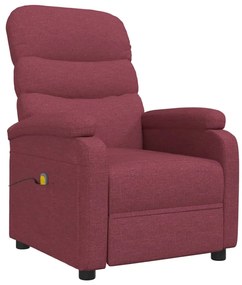 321229 vidaXL Масажен стол, виненочервен, текстил