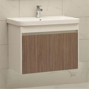 Конзолен PVC шкаф ICP 8364 с умивалник, 80.5x46x63см