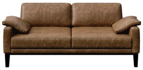Коняк кафяв кожен диван , 173 см Musso - MESONICA