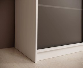 Гардероб Barry 200 плъзгащ-Бяло-Черно