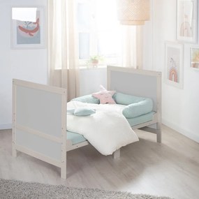 Сиво детско креватче 70x140 cm с регулируема височина Easy Sleep – Roba