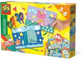 Образователна Игра SES Creative I learn to paste and recognize shapes Многоцветен