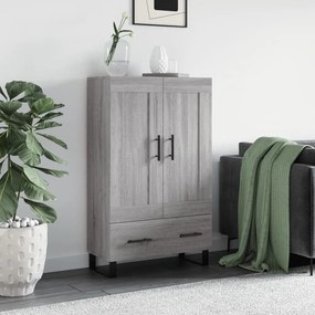 830354 vidaXL Висок шкаф, сив сонома, 69,5x31x115 см, инженерно дърво