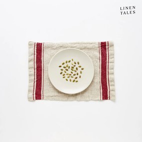 Текстилна подложка за хранене 25x40 cm Red Stripe Vintage – Linen Tales