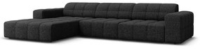 Антрацитен ъглов диван (ляв ъгъл) Chicago - Cosmopolitan Design