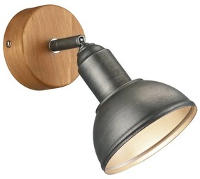 Прожектор в тъмносив и естествен цвят 11x18 cm Delhi – Trio