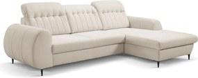 Ъглов диван Blanc-Кремав-Дясно