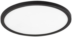 RABALUX Gonzalo, indoor ceiling lamp, black plastic lamp with white plastic shade, 36W, with shade: 2750lm, without shade: 4000l