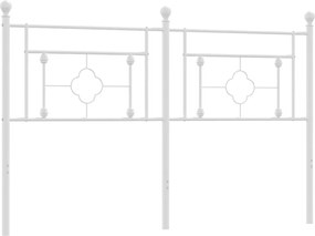 374422 vidaXL Метална резервна табла за легло, бяла, 150 см