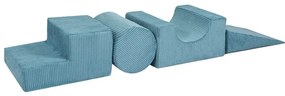 Тюркоазено велурено игрище от пяна 45x170x30 cm Montessori – Meowbaby