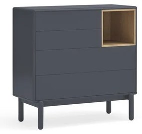 Тъмно сив нисък скрин 90x90 cm Corvo - Teulat