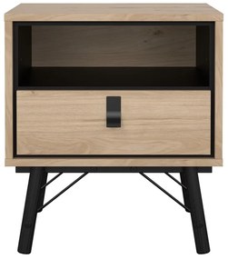 Нощно шкафче в дъбов декор в естествен цвят Ry - Tvilum