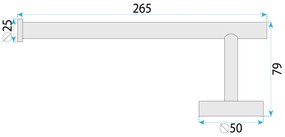Закачалка за баня 6610a Modern Brush Gold