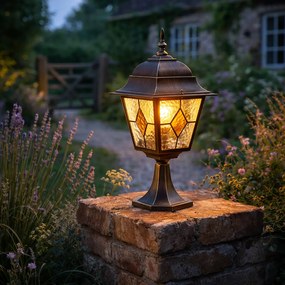 Винтидж външна лампа антично злато 45 см - Антигуа