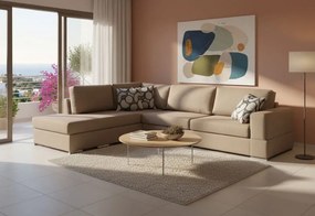 Ъгъл диван Must-Right-275φ 210β-beige