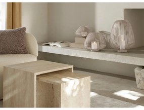 Бежови декоративни кутии за съхранение с капаци в комплект от 2 бр. от изкуствена кожа 40x30x11 cm Sahla – Blomus