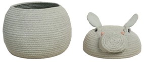 Светлосива текстилна детска кошница за играчки ø 25x30 cm Henry the Hippo – Lorena Canals