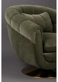 Маслиненозелено кадифено кресло Member - Dutchbone