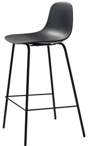 Черен пластмасов бар стол 92,5 cm Whitby - Unique Furniture