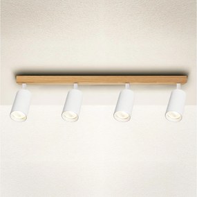 Brilagi - Точково осветително тяло SELE 4xGU10/30W/230V бяло/дъбов декор