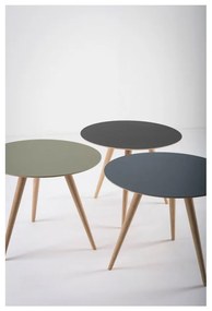 Странична маса от дъбово дърво с черен плот , ⌀ 55 cm Arp - Gazzda