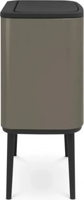 Кош за боклук Brabantia Bo Touch 651105, 36 л, Плавно и безшумно отваряне, Голям отвор, Сив