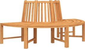 364405 vidaXL Полукръгла пейка за дърво Ø201 см масивно тиково дърво