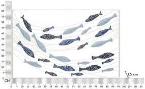 Метална декорация за стена 96,5x61 cm Pesci – Mauro Ferretti