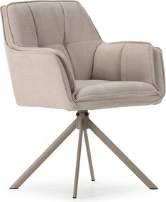 Бежови тапицирани трапезни столове в комплект 2 бр. Keiko – Marckeric