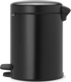Кош за боклук с педал Brabantia NewIcon 649014, 5 л, Плавно затваряне, Противоплъзгаща основа, Черен