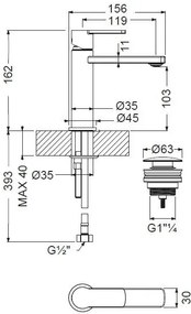 Кран за мивка Armando Vicario Glam