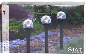 Комплект от 3 външни слънчеви LED светлини, височина 23 см Roma - Star Trading