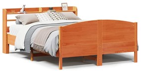 3306980 vidaXL Рамка за легло без матрак, восъчнокафяв, 120x190 см, бор масив