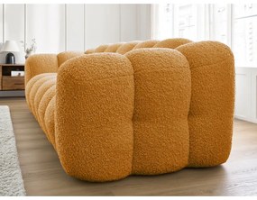 Диван от прежда с примки от букле в цвят горчица 232 cm Hippolyte – Bobochic Paris